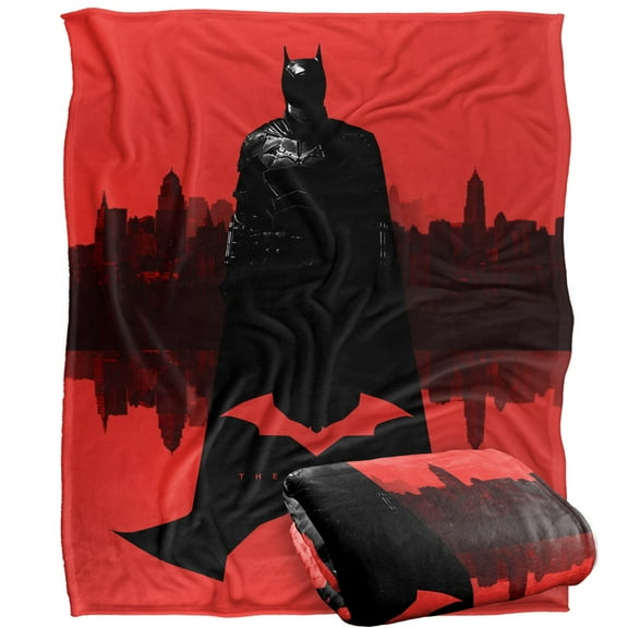 The Batman (2022) Blanket, The Batman Gotham Mirrored Silky Touch Super Soft Throw Blanket 50' x 60'
