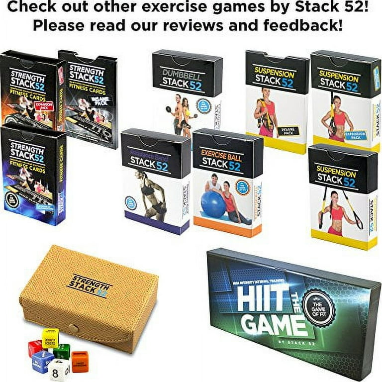 Fitness Dice by Strength Stack 52. Bodyweight Exercise Workout Game.  Designed by a Military Fitness Expert. Video Instructions Included. No  Equipment