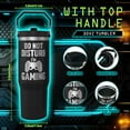 thumbnail image 2 of 30 oz Gamer Tumbler with Straw, 30oz Gaming Flip Straw Tumbler Insulated Coffee Travel Mugs Cup Water Bottle Gamer Gifts for Men Dad Boy Boyfriend, 2 of 6