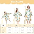 thumbnail image 3 of Dailycode Wearable Blanket Hoodie Oversized Sherpa Flannel Blankets with Pocket for 3-14 Year Old Cartoon Duck and Star, 3 of 7