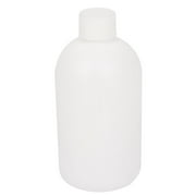 Graduated 500ml Plastic Bottle HDPE White Watertight Screw-Top Lid w Inner Cap