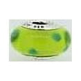 thumbnail image 2 of Retired Sterling Silver + Green Murano Glass Polka Dot Bead - 790613, 2 of 4
