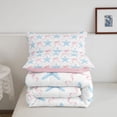 thumbnail image 5 of jejeloiu Watercolor Starfish Bow Full Size Comforter Sets For Girls,Girly Ocean Accent Bedding Comforter Set,Light Blue,Pink Reversible,3pcs,1 Comforter and 2 Pillowcases, 5 of 7