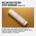 thumbnail image 7 of Rabanne Million Gold For Her Deodorant Spray for Women - Luxury Fragrance Body Spray with Sparkling Rose, Feminine White Flowers & Salty Mineral Musk, Long-Lasting Freshness, 5.1 oz, 7 of 7