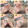thumbnail image 4 of Cateissary 10 Uds marco de fotos llavero en blanco colgante recuerdo broche decorativo creativo calado DIY regalo rectángulo transparente Artesanía 5.2*3.4 cm Cateissary HA073914-01, 4 of 6