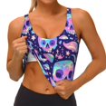 thumbnail image 3 of KLL crystal Skull mushroom for Workout Tank Tops for Women,U Back Fitness Top Built in Shelf Bras Padded Fit for Yoga Gym-Large, 3 of 8