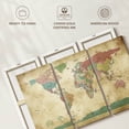 thumbnail image 6 of Elephant Stock Political Map Of The World Old Style Wall Art - Horizontal Multi Panel Canvas - Living Room Wall Decor - Map Multi Panel - Pink And Green Decor By Michael Tompsett - 65" x 42", 6 of 8
