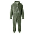 thumbnail image 6 of REDARER Kids Hooded Jumpsuit FullâZip Christmas Print Romper Soft Thermal Loungewear for Winter Holiday Cozy Playwear,1-2 Years, 6 of 6