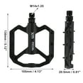 thumbnail image 2 of Motoforti 1Pair Mountain Bike Pedals Non-Slip Bike Pedals Platform Bicycle Flat Pedals 9/16" Black, 2 of 7