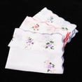 thumbnail image 3 of 3 Pieces Womens Square Hanky Flor Hankie Cotton, 3 of 8