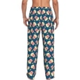 thumbnail image 3 of Uemuo Popcorn With Glasses Pattern Men's Wide Leg Palazzo Lounge Pants with Pockets Light Weight Loose Comfy Casual Pajama Pants-Small, 3 of 9