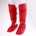 thumbnail image 1 of Performance PU Leather Shin Guard MMA Instep Leg Pads Muay Thai Artes Marciales Boxeo Kickboxing Entrenamiento Equipo de Protección - Seleccione Color L rojo Soledad Guardias Shin Instep, 1 of 10