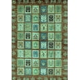 thumbnail image 1 of Ahgly Company Indoor Rectangle Abstract Turquoise Blue Modern Area Rugs, 8' x 10', 1 of 4