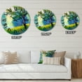 thumbnail image 4 of Designart 'Summer Forest With River And Waterfall' Traditional Wall Clock, 4 of 5