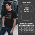 thumbnail image 4 of Greenyef Graphics I Paused My Game to Be Here Gamer Gift Funny Tee Men's T-Shirt Style-31 (Black & Military Green, X-Large), 4 of 6