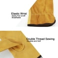 thumbnail image 3 of Guantes de trabajo de cuero Flex Grip Tough Cowhide Gardening Glove para cortar madera/construcción/conducción/jardín para hombres y mujeres 1 par, 3 of 5