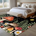 thumbnail image 4 of Large Area Rugs for Living Room Bedroom, Spring Mushrooms 8'x10' Rug Washable Carpet Runner Indoor Outdoor, Farmhouse Pastoral Botanical Stars Rustic Non Slip Floor Mats Rug for Kitchen, Patio, 4 of 8