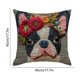 thumbnail image 3 of Funda de almohada de lino bohemio - bordado de elefante en 3D, cojín decorativo multicolor de 45x45cm para sofá y salón, 3 of 6