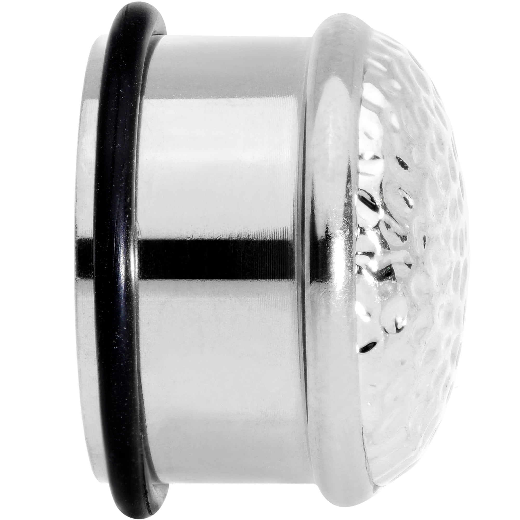 Body Candy 5/8" 2Pc Ear Plugs 316L Steel Hammered Finish Single Flare Ear Plug Gauges Set of 2 16mm