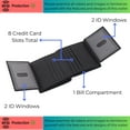 thumbnail image 3 of AG Wallets RFID Blocking Wallet for Men - Bifold Slim Wallet - Travel Wallet with 8 Card Holders, Full Size Bill Slot & 4 ID Windows - Cowhide Leather Wallet with Dual Flip Out ID Flaps, 3 of 8
