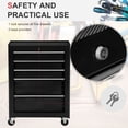 thumbnail image 3 of 5-Drawer Rolling Tool Cabinet on Wheels, Lockable Tool Chest, Tool Organizer for Garage, Factory and Workshop, Black, 3 of 7