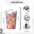 thumbnail image 2 of 12oz Conical Thermal Insulation Cup 4.9×3.2in With Straw No Odor Insulation Effect Is Good For Party Camping Picnic Travel Darkmagenta Tie-Dye Background Rainbow Colors (2), 2 of 7