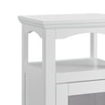 thumbnail image 2 of Benzara BM144166 Wood & Glass Demi Cabinet with Spacious Storage, White - 28.82 x 15.75 x 13.39 in., 2 of 5