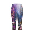 thumbnail image 5 of Fanxing Capri Leggings for Women Impressionist Oil PaintingTummy Control Knee Length No Pockets High Waisted Yoga Pants Soft Workout TightsMulticolor,XL, 5 of 5