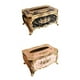 thumbnail image 1 of 2 Piezas de Soporte de Caja de Pañuelos de Acrílico Rústico Extraíble Caja de Cubierta de Tejido Estilo Vintage Servilletero para Sala de Estar, Hotel negro y rosa perfecl Sostenedor del tejido, 1 of 8