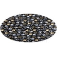 thumbnail image 5 of Heart Paws on Black Round Carpet Circle Rug Outdoor Patio Area Rug Washable Large Area Rugs Hallway Room Decor Fitness Mats, 5 of 8