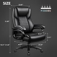 thumbnail image 5 of Waleaf Heavy Duty Big and Tall Office Chair 500lbs with Adjustable Lumbar Support,High Back Office Chair for Adults, 5 of 7