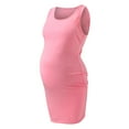 thumbnail image 5 of iOPQO Maternity Dress Womens Maternity Casual Sleeveless Color Crew Neck Tanks Dress Pregnancy Bodycon Dresses For Women Plus Size Dress For Women Pink XXL, 5 of 6