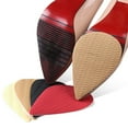 thumbnail image 4 of harmtty 1 Pair Sole Forefoot Stickers Anti-slip Silencing Lightweight Water Ripples Shock Absorbing Sole Pads for High Heels,Red Round, 4 of 8