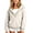 Beige, variant on Girls Half Zip Hoodie - 1/4 Zipper Oversized Athletic Sweatshirt with Hood, Soft Casual Top for Everyday Wear