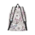 thumbnail image 2 of Naloa Vintage Butterflies Canvas Backpack for Men Women Rucksack Casual Travel Daypack College Tote Satchel Bookbag for Teens-Medium, 2 of 7