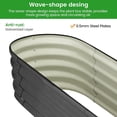 thumbnail image 4 of Galvanized Metal Raised Garden Bed 2-Pack 4.5x2x1 ft, Gray Oval Outdoor Planter Box Kit with Open Bottom Drainage for Growing Vegetables, Plants & Flowers in Backyard or Patio, 4 of 8