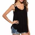 thumbnail image 4 of Sleeveless Flowy Tank Top Soft Knit Tunic Women Scoop Neck Loose Fit Blouse Long, 4 of 5