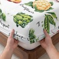 thumbnail image 3 of Twin Sze Fitted Sheet Set - Vegetables 2 Piece Bedding Sets 16" Deep Pocket Fitted Sheet with 1 Pillowcase, Watercolor Farmhouse Fruits Brushed Microfiber Hotel Luxury Bed Sheets, 3 of 9