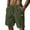 Army Green, variant on Men's Functional Outdoor Work Shorts, Multi-Pocket Cargo Shorts with Elastic Waist & Reinforced Belt Loops ,Khaki 2XL