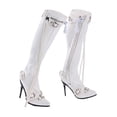 thumbnail image 4 of Almencla 1:6 Action Figures High Boots Ball Jointed Doll Shoes DIY Durable PU Leather 12 inch Doll High Heel Boots Female Figure Boots white, 4 of 7