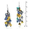 thumbnail image 3 of Golden Melody Lapis-Turquoise .925 Silver Pearl Earrings, 3 of 5