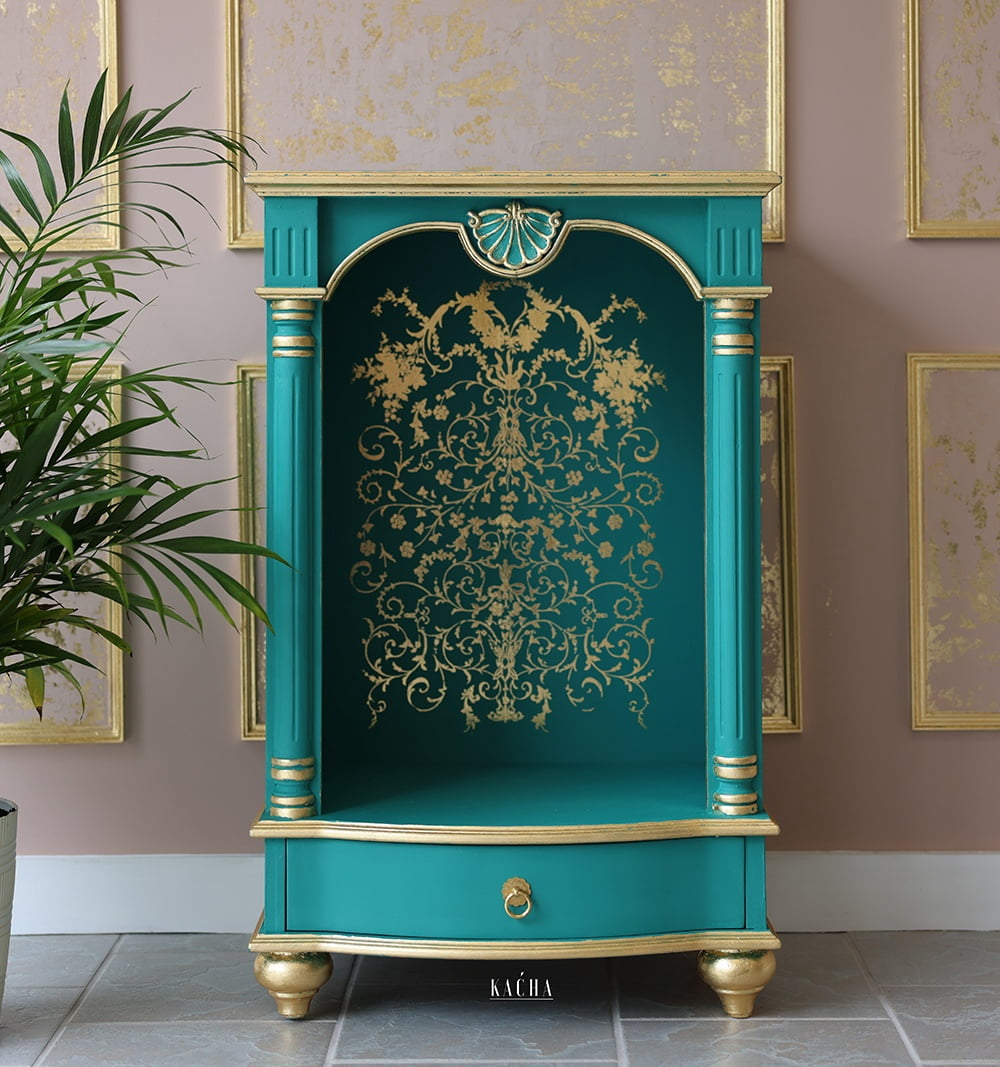 Prima Marketing Re-Design Gold Foil Kacha Decor Transfers-Manor Swirls