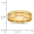 thumbnail image 3 of 14k Yellow Gold 6mm Lightweight Comfort Fit Brushed Satin with Center Groove Wedding Band Size 12.5 YB119L, 3 of 3