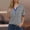 Black, variant on YHAJDS Summer Shirts for Women Short Sleeve V Neck Button Down Striped Print Blouse Loose Casual Top