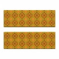 thumbnail image 2 of Kente Pattern Bench Cushion Set of 2, Diagonal Pattern in Warm Colors and Small Triangles, Standard Size Foam Pad and Decorative Cover, Earth Yellow Vermilion, by Ambesonne, 2 of 4
