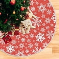 thumbnail image 5 of GZHJMY Christmas Tree Skirt Snowflake Xmas Tree Skirt Floor Door Round Mat Decorations for Holiday Party Home Christmas Day Ornaments, 47.2", 5 of 6