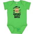 thumbnail image 3 of Inktastic Monkey I Love Hanging out with My Uncle Boys or Girls Baby Bodysuit, 3 of 5