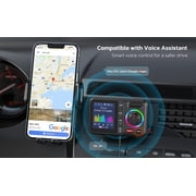 Car mounted Bluetooth FM transmitter, new OLED color screen MP3 music player, supports QC3.0 fast charging, hands-free calling, large screen plug-in USB flash drive Bluetooth FM transmitter.