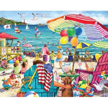 Vermont Christmas Company 1000-Piece Seaside Beach Jigsaw Puzzle - Perfect For Beach Lovers