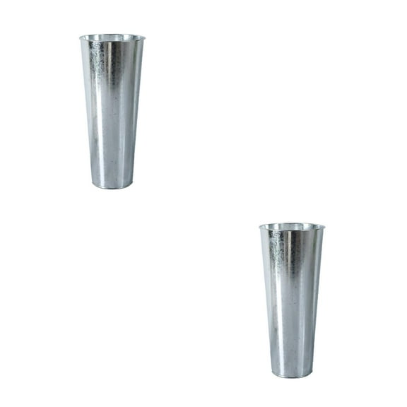 unbranded 2pcs galvanized metal farmhouse flower vase: flower pots flower vase pot rustic vintage flower holder for floral arrangement vases 33x14cm wall decor living room